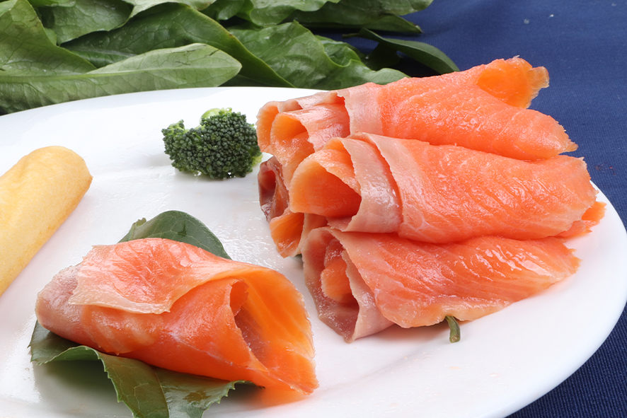 冷熏三文魚切片